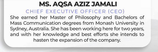 Ms. Aqsa Aziz Jamali